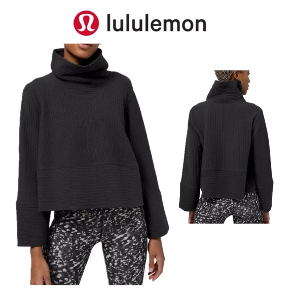 lululemon athletica Sweaters - Lululemon Athletica Black Retreat Yourself Pullover Cowlneck Sweater Ladies XS/S